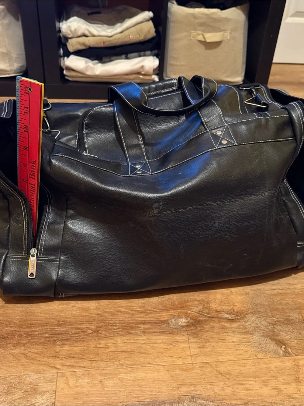 Official promotional Leather Bag With Caesar Palace Emblem Duffel Carry On Strap
